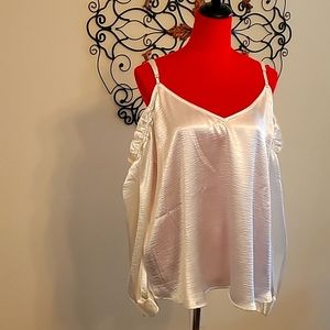 Metallic silver (white) blouse